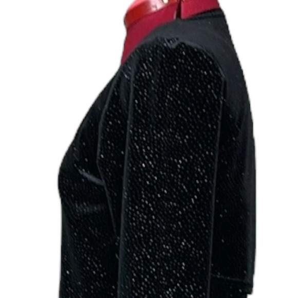 M Studio 2-piece spaghetti strap glitter dress with side slit and bolero coverup - Picture 5 of 9